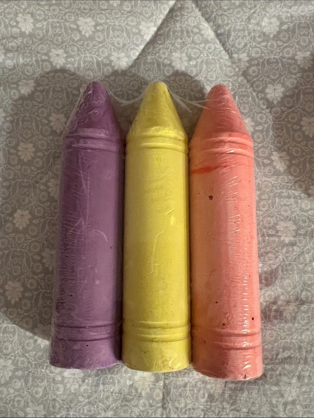 Large Purple, Yellow & Coral Home Accent Chalk Set - Unbranded